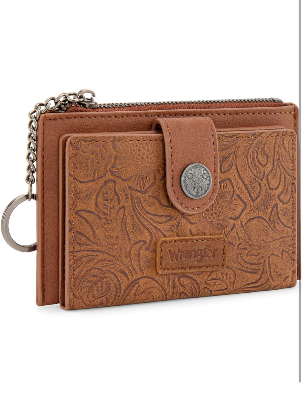 Wrangler Aztec Crossbody Purse with Guitar Strap and Matching Wallet Set - Picture 7 of 12